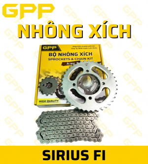 Bộ Nhông Xích GPP Cao Cấp Dành Cho Xe Yamaha Sirius FI